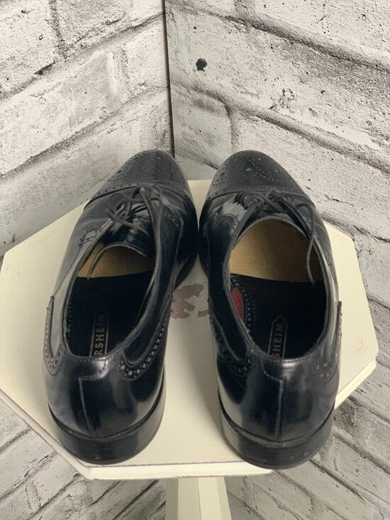 Florsheim Oxford Mens 8.5 D Black Leather Lace Up Brogue Cap Toe Dress Shoes